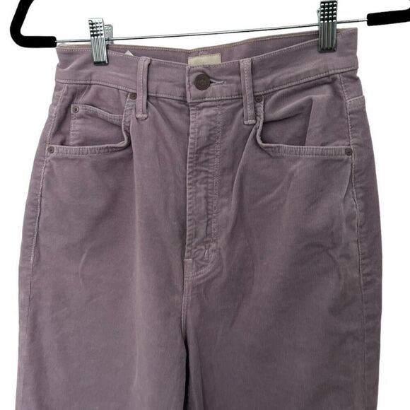 Mother Lavender High Waisted Tunnel Vision Sneak Corduroy Jeans Size 24 Straight - Picture 5 of 14